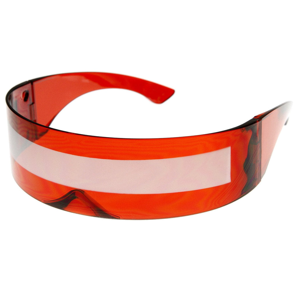 Futuristic Retro Daft Punk Monoblock Shield Sunglasses 9111