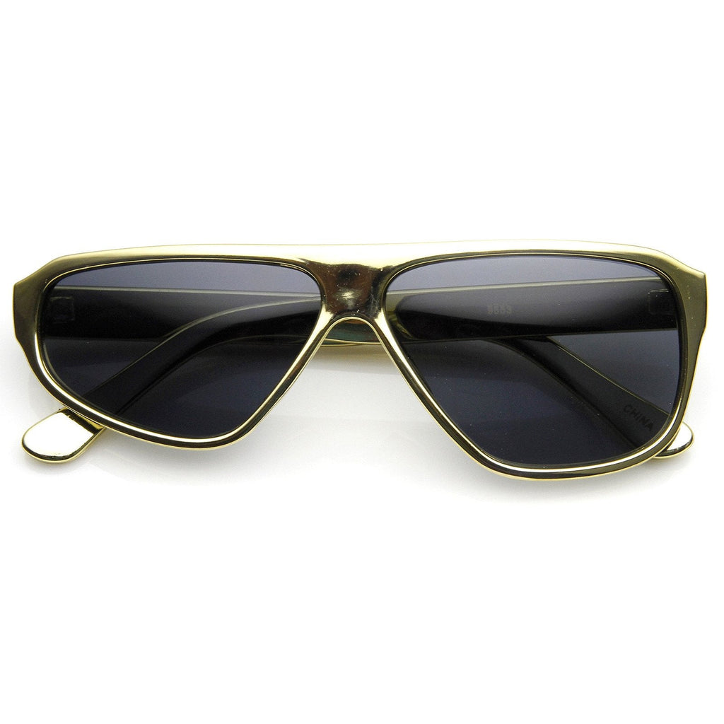 Uneven Asymmetical Flat Top Retro Disco Sunglasses 8832