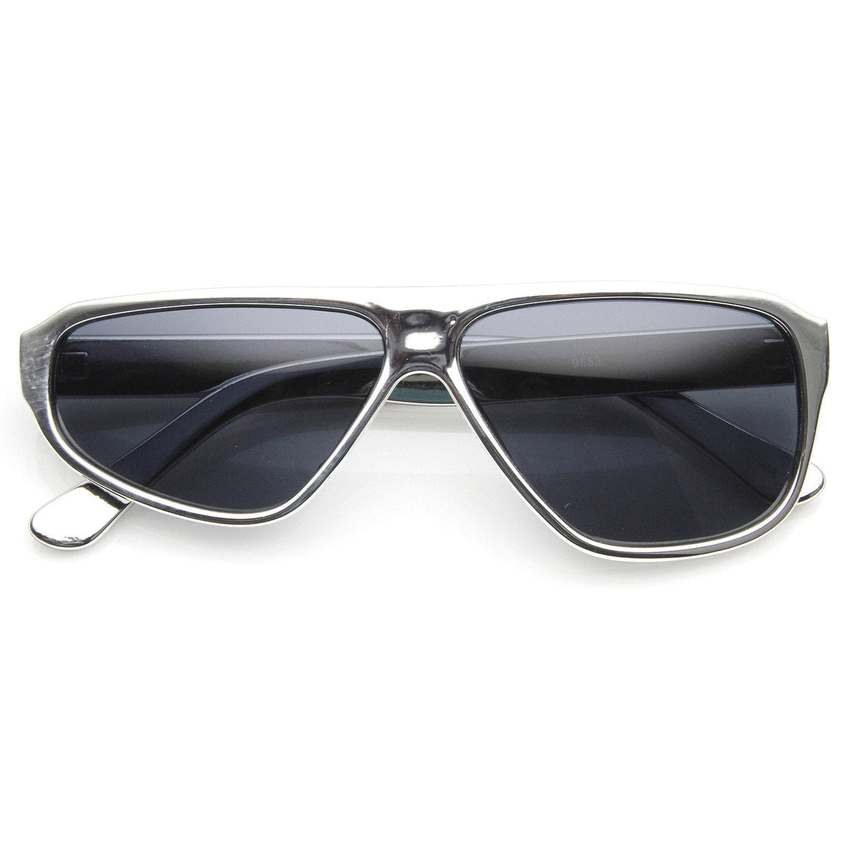 Uneven Asymmetical Flat Top Retro Disco Sunglasses 8832