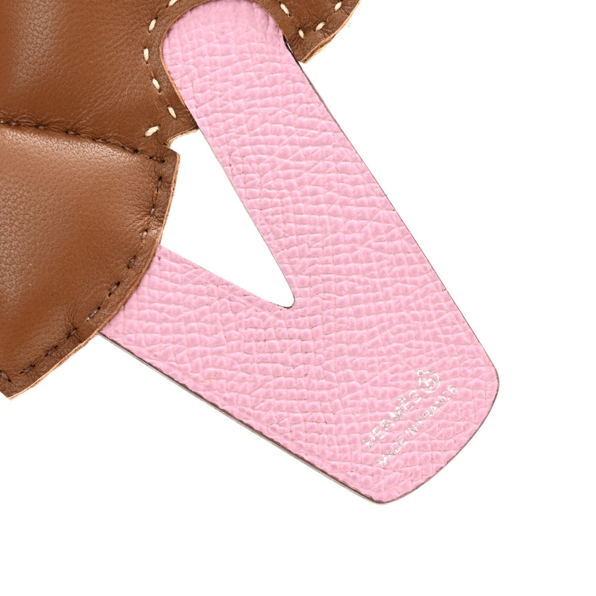 Lambskin Epsom Suede Petit H Mushroom Charm Kraft Mauve Sylvestre Beige Albatre