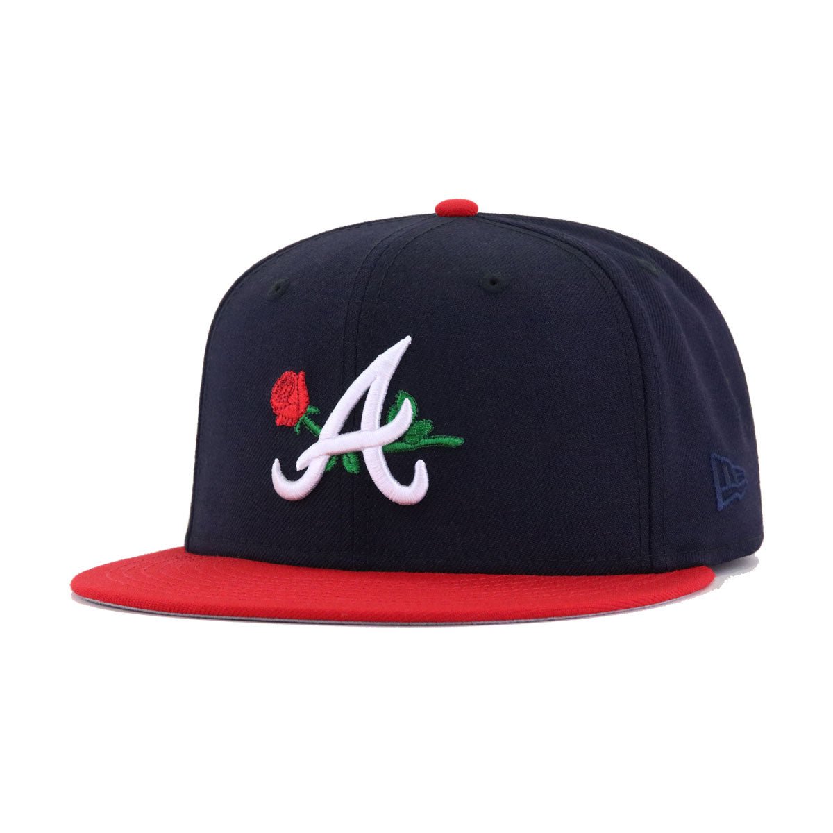 Atlanta Braves Navy Scarlet Rose New Era 59Fifty Fitted