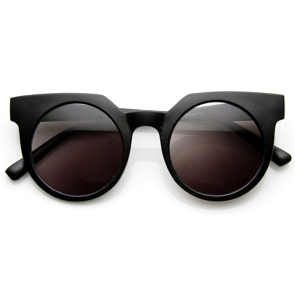 Retro P3 Round Angled Circle Flat Cat Eye Sunglasses 9120