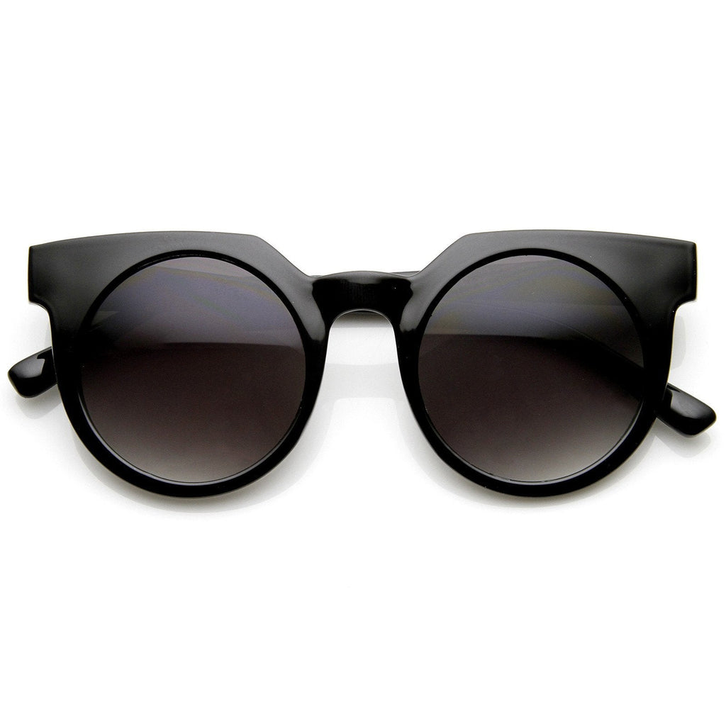 Retro P3 Round Angled Circle Flat Cat Eye Sunglasses 9120