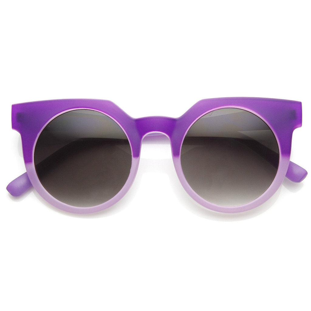 Retro P3 Round Angled Circle Flat Cat Eye Sunglasses 9120
