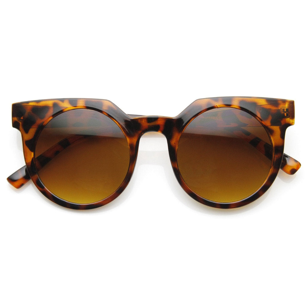 Retro P3 Round Angled Circle Flat Cat Eye Sunglasses 9120