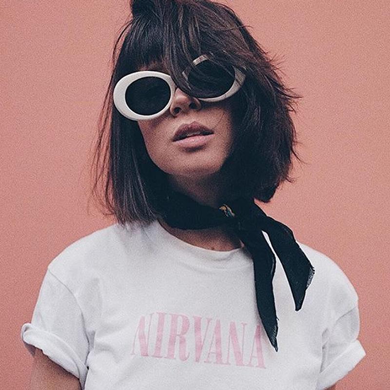 Retro Clout Oval Round 90's Gradient Lens Sunglasses C448