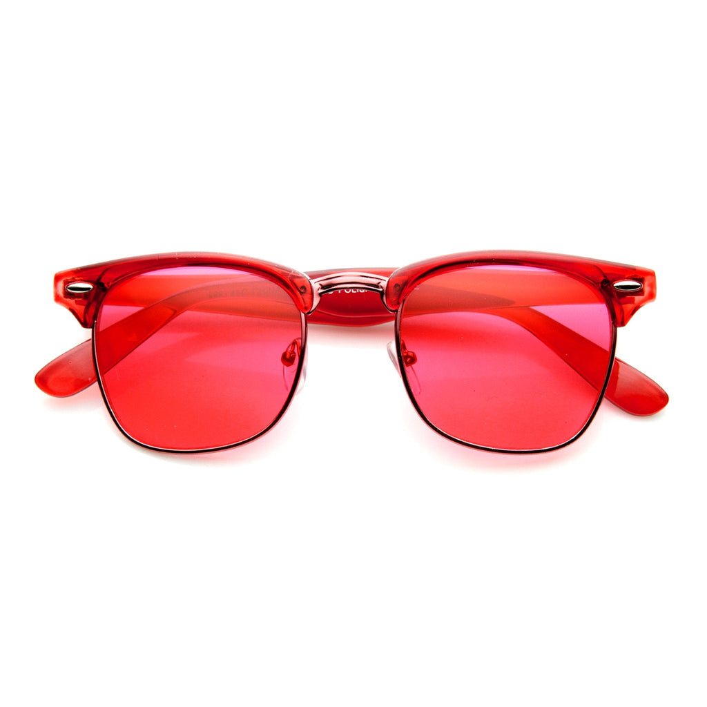 Eclectic Cute Pastel Pearl Color Half Frame Sunglasses 9430
