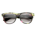 Women's Colorful Flower Print Fashion Horned Rim Sunglasses 9645