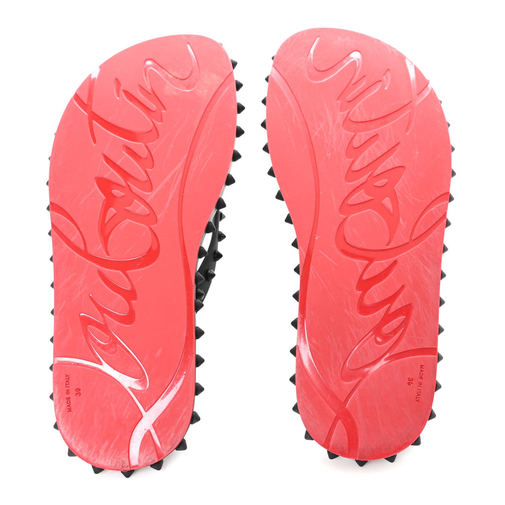 Rubber Spike Loubi Donna Flip Flop 39 Black