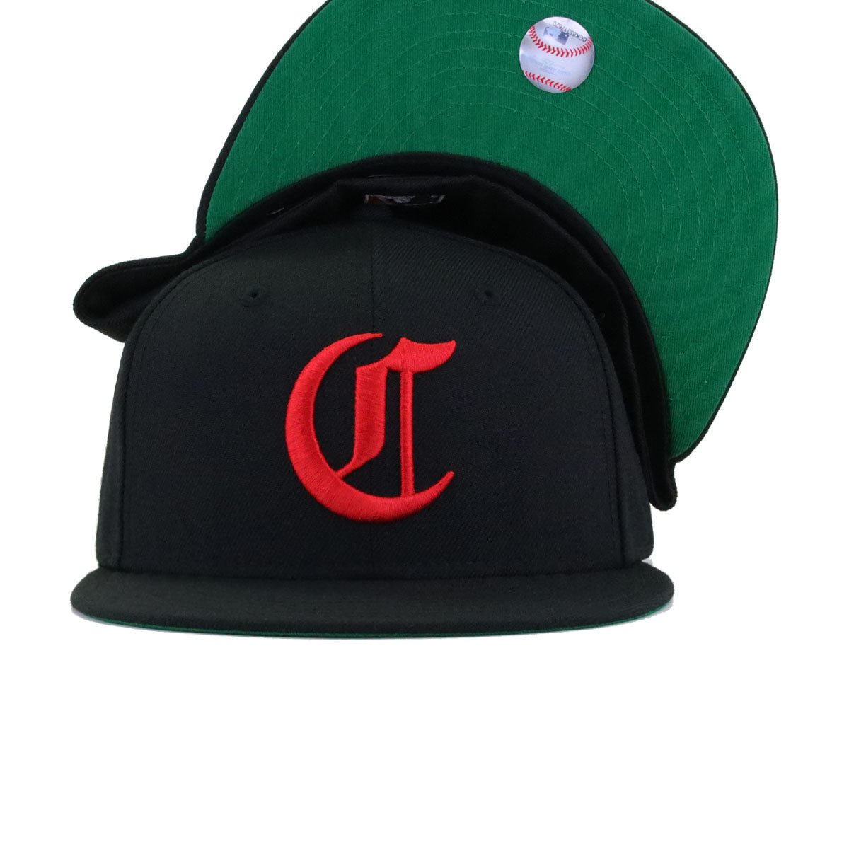 Cincinnati Reds Black 1869 Green Bottom New Era 59Fifty Fitted