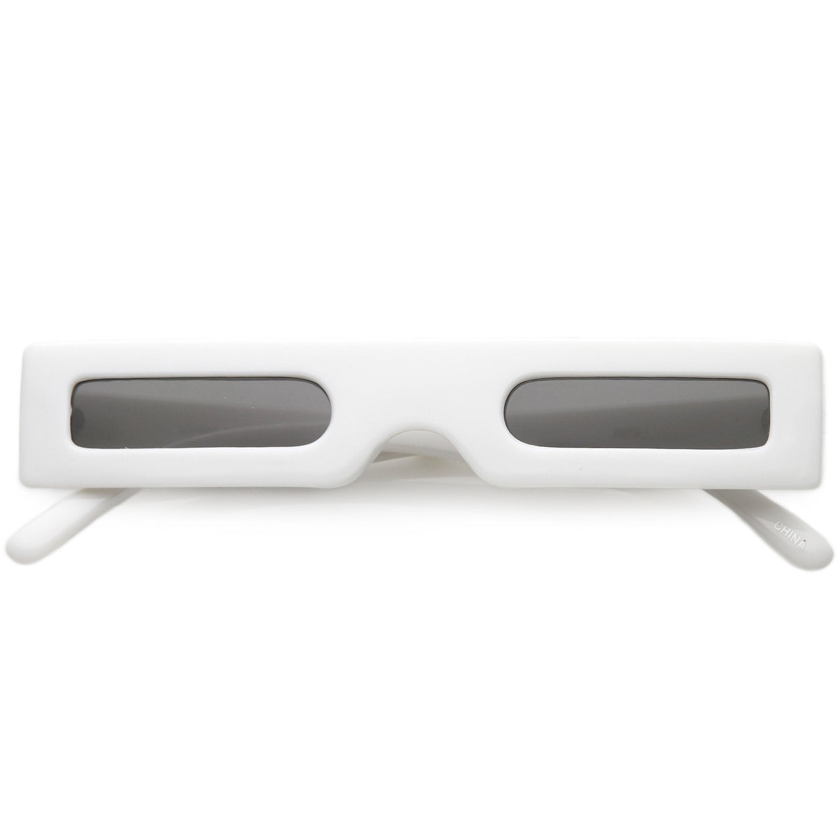 Novelty Retro Punk Square Flat Top Thin Lens Sunglasses C733