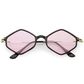 Retro Color Tone Hexagon Diamond Shape Sunglasses C740