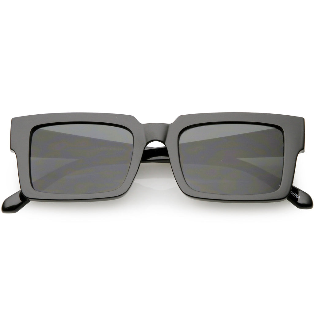 Retro Modern Square Flat Lens Flat Top Sunglasses C732
