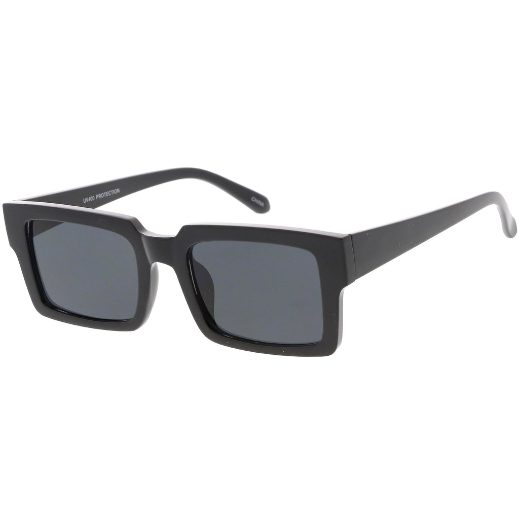 Retro Modern Square Flat Lens Flat Top Sunglasses C732