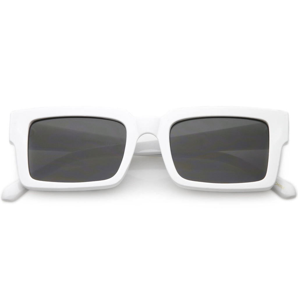 Retro Modern Square Flat Lens Flat Top Sunglasses C732