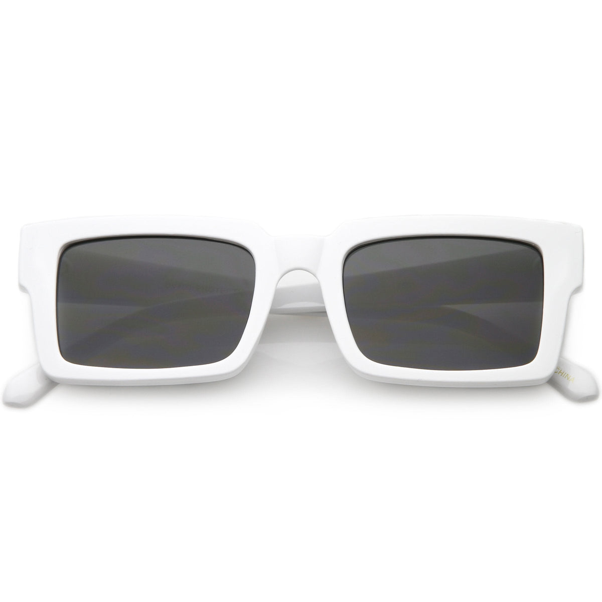 Retro Modern Square Flat Lens Flat Top Sunglasses C732