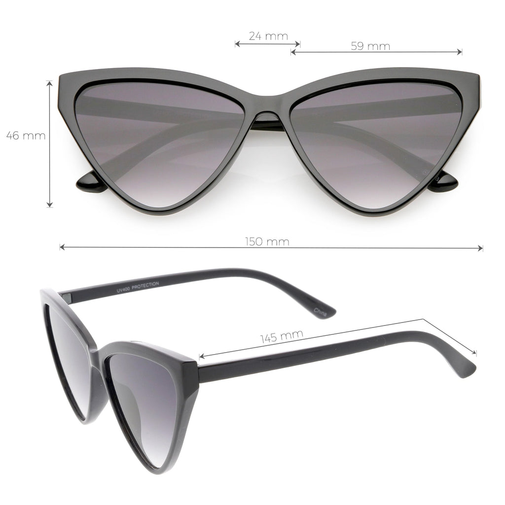 Women's Retro Modern High Tipped Cat Eye Sunglasses C738
