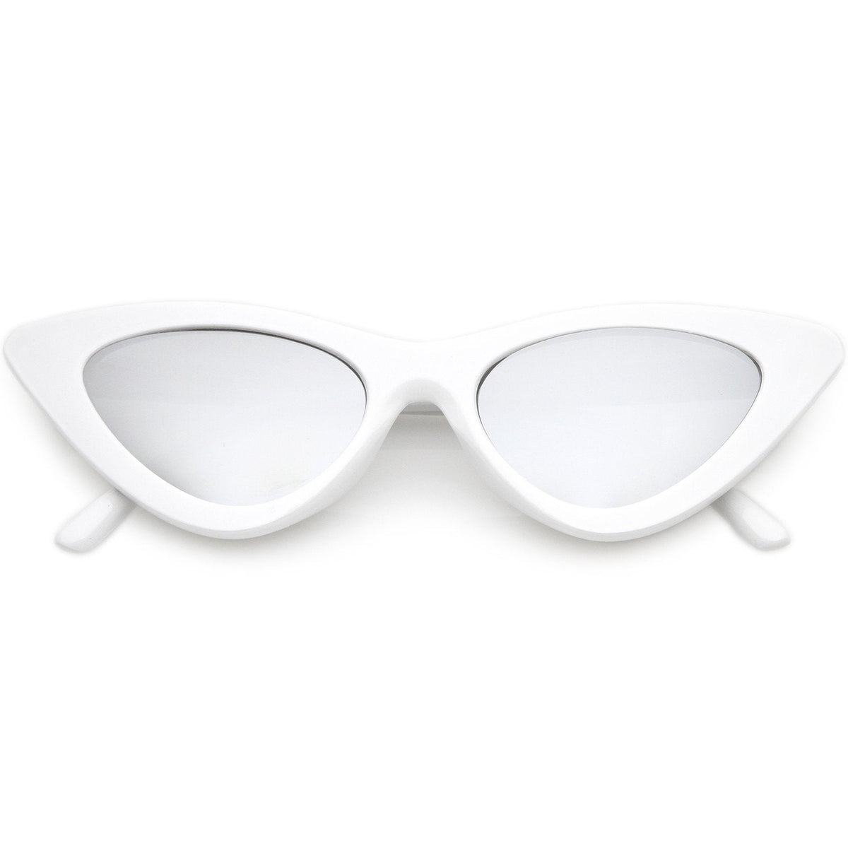 Women's Narrow 1990's Retro Flat Lens Cat Eye Sunglasses C523