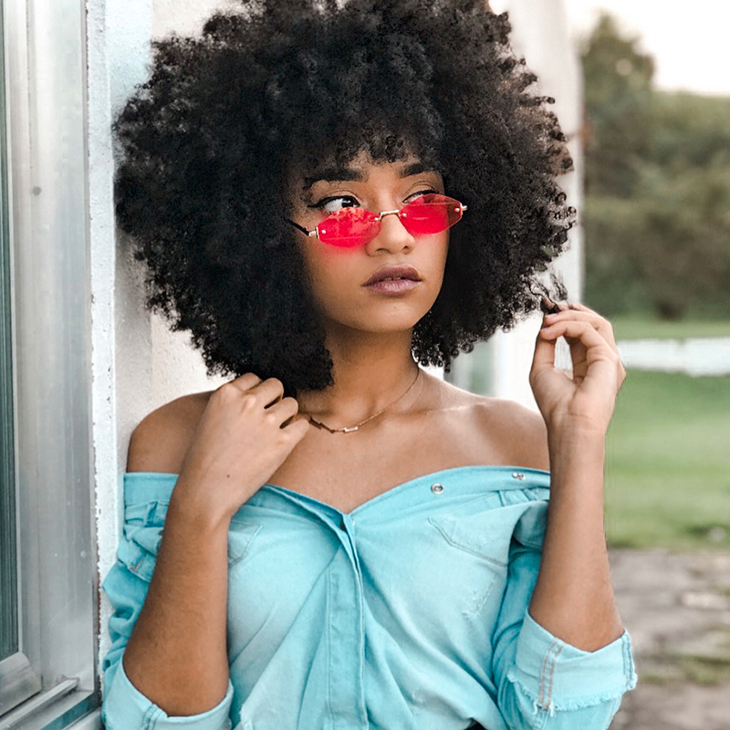 Retro Small 1990's Jewel Cut Oval Color Tone Sunglasses C723