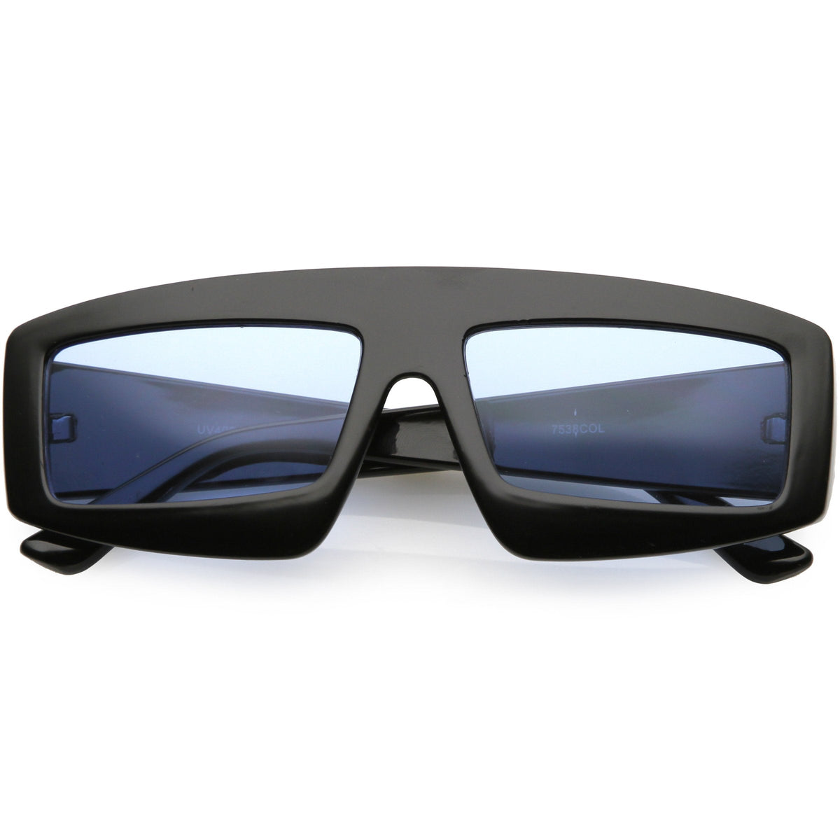 Retro Modern Rectangle Flat Lens Color Tinted Sunglasses C747