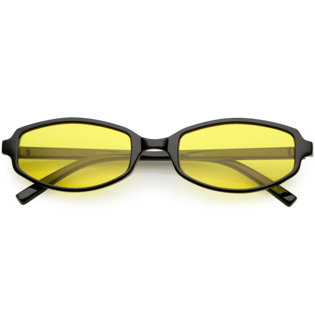 Retro Small Rectangle Color Toned Lens Sunglasses C751
