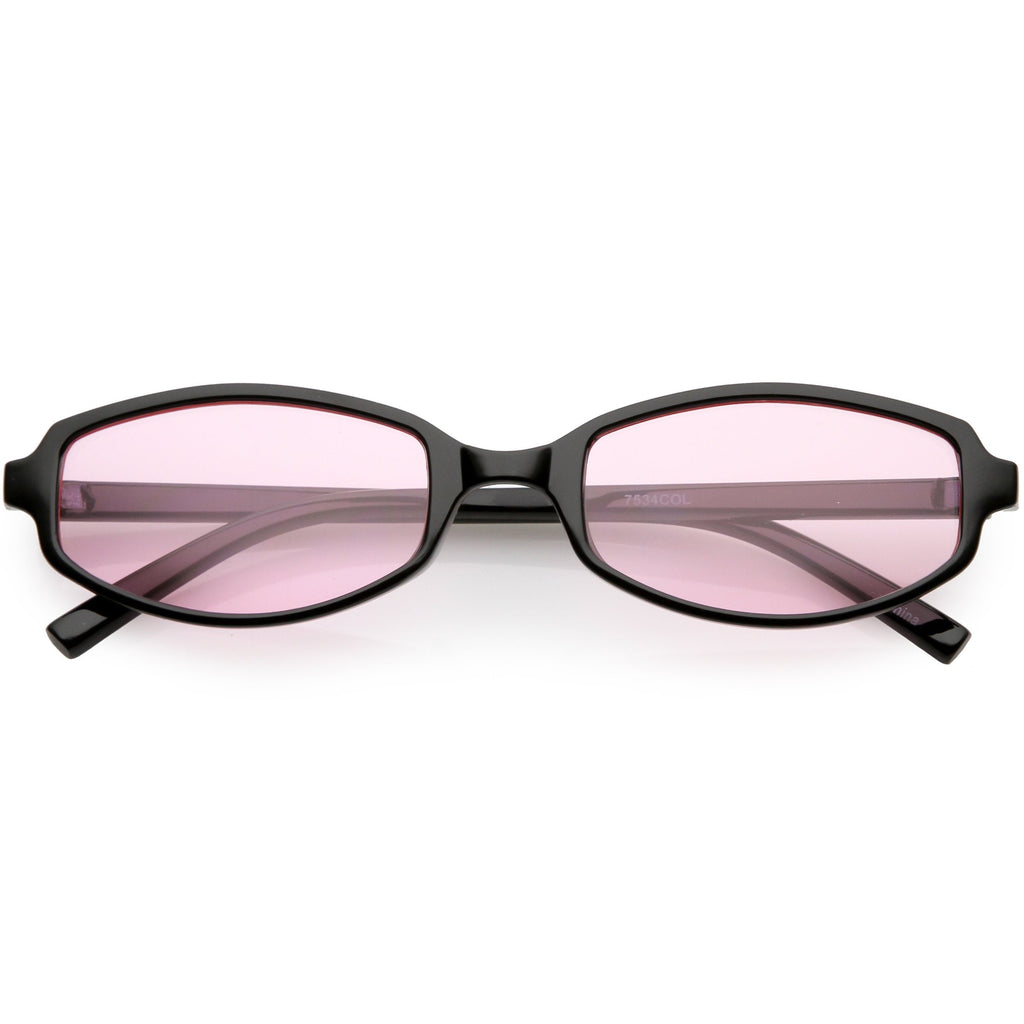 Retro Small Rectangle Color Toned Lens Sunglasses C751