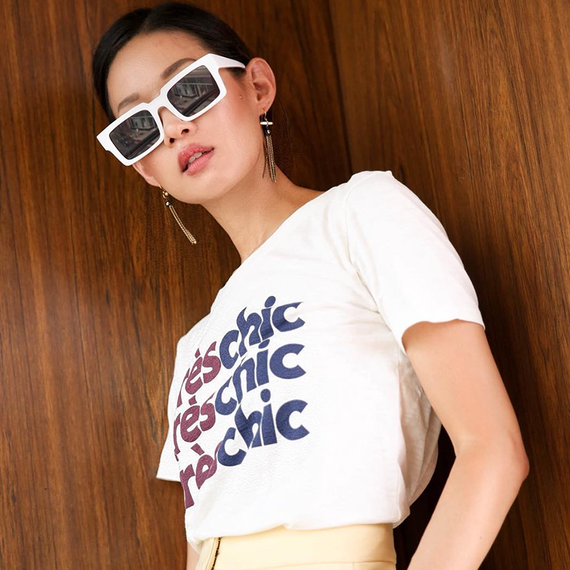 Retro Modern Square Flat Lens Flat Top Sunglasses C732