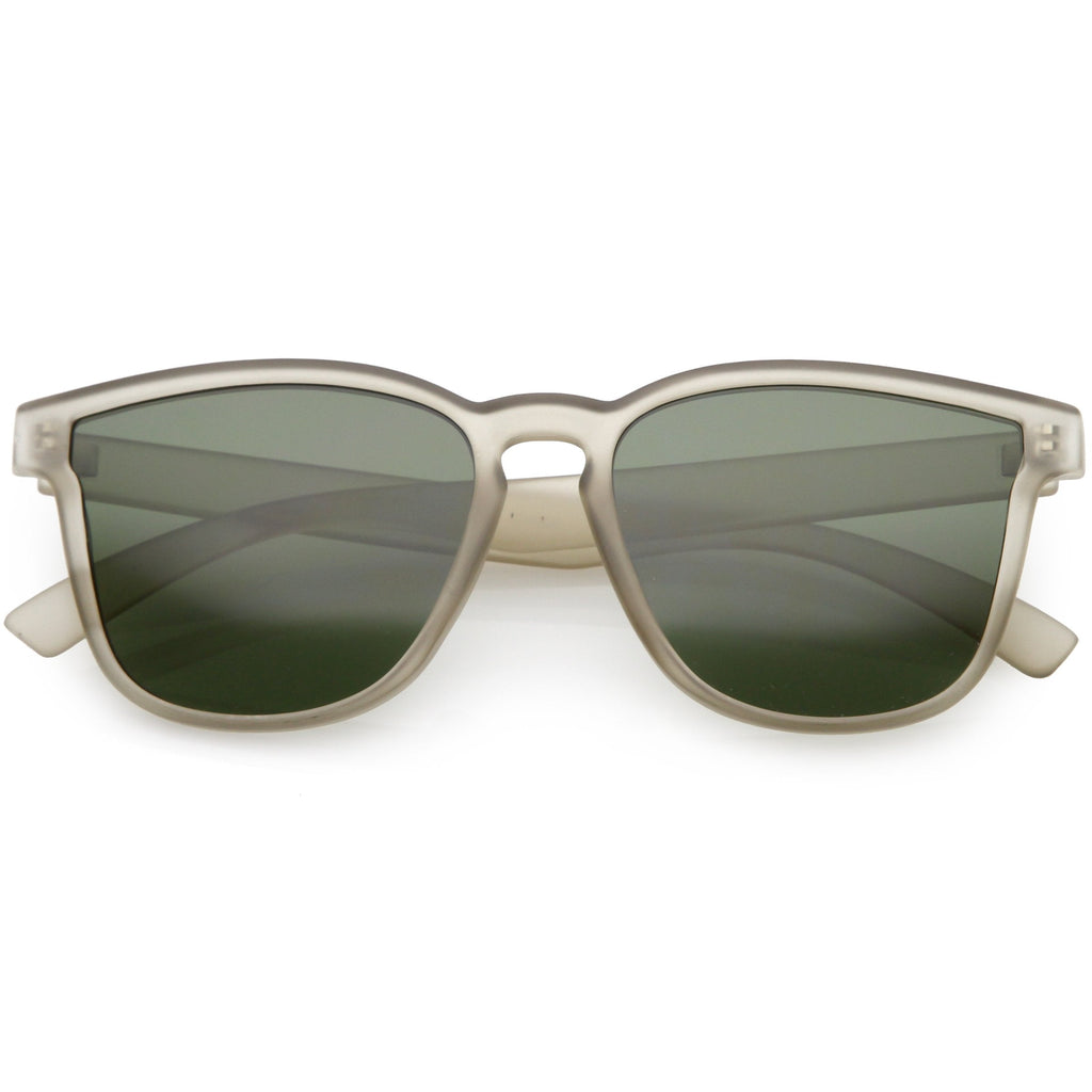 Retro Modern Horned Rim Flat Lens Sunglasses C753