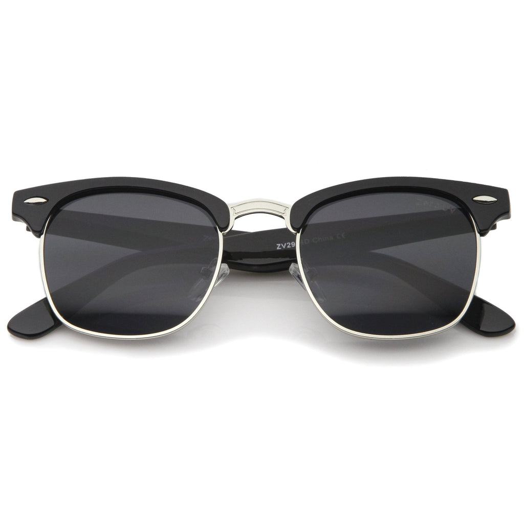Celebrity Mens Half Frame Horned Rim Sunglasses 2934
