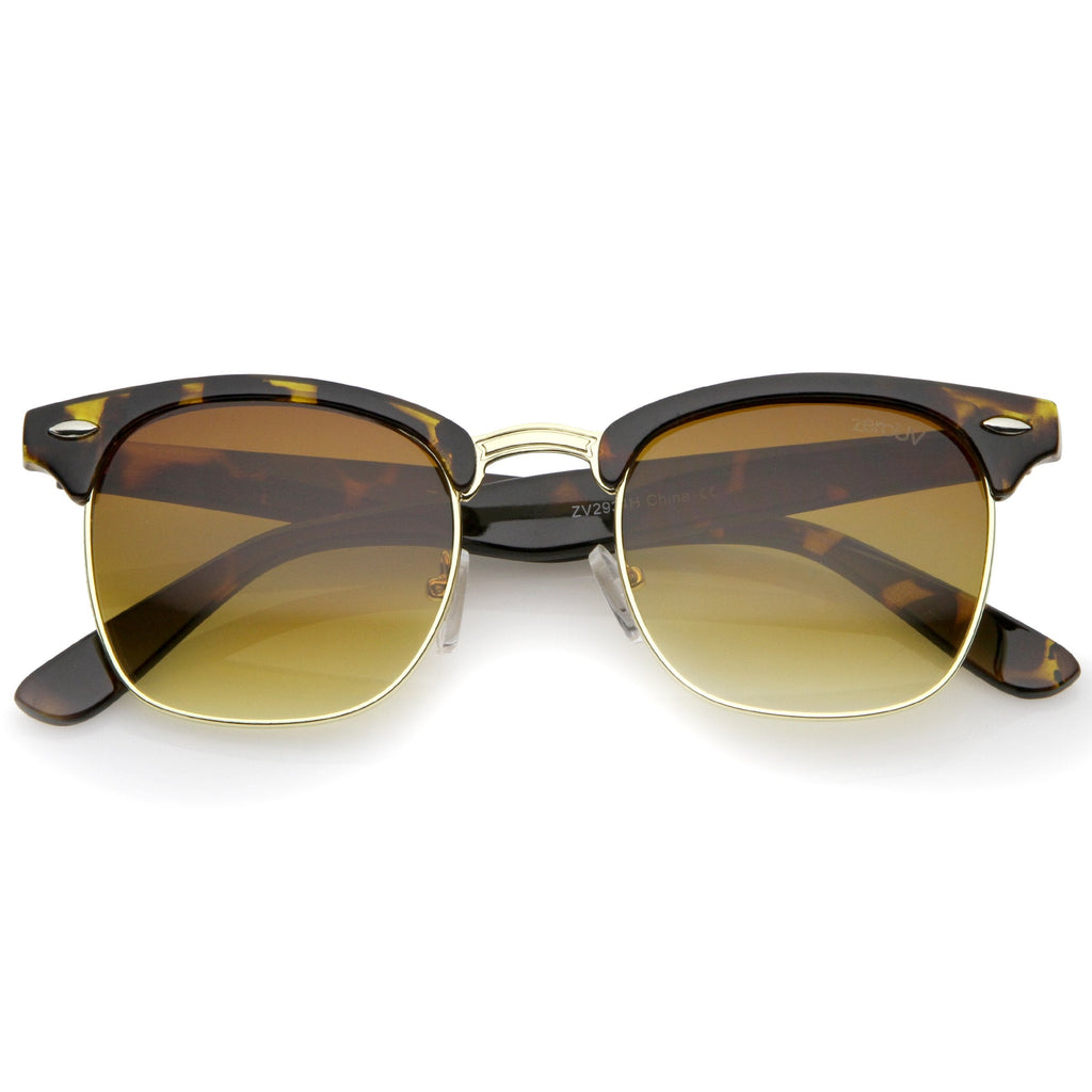 Celebrity Mens Half Frame Horned Rim Sunglasses 2934