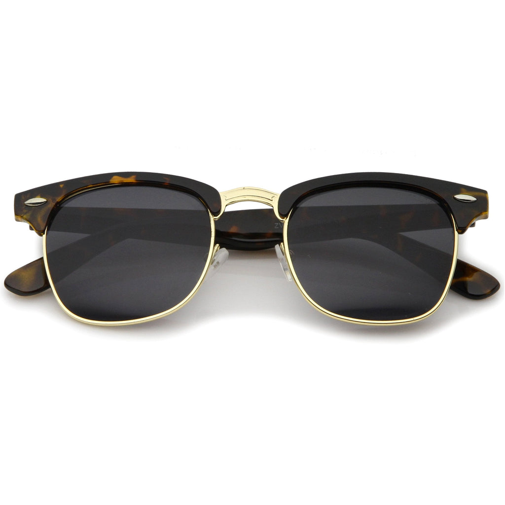 Celebrity Mens Half Frame Horned Rim Sunglasses 2934