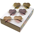 Women's Cute Metal Heart Shape Sunglasses 8796 [Promo Box]