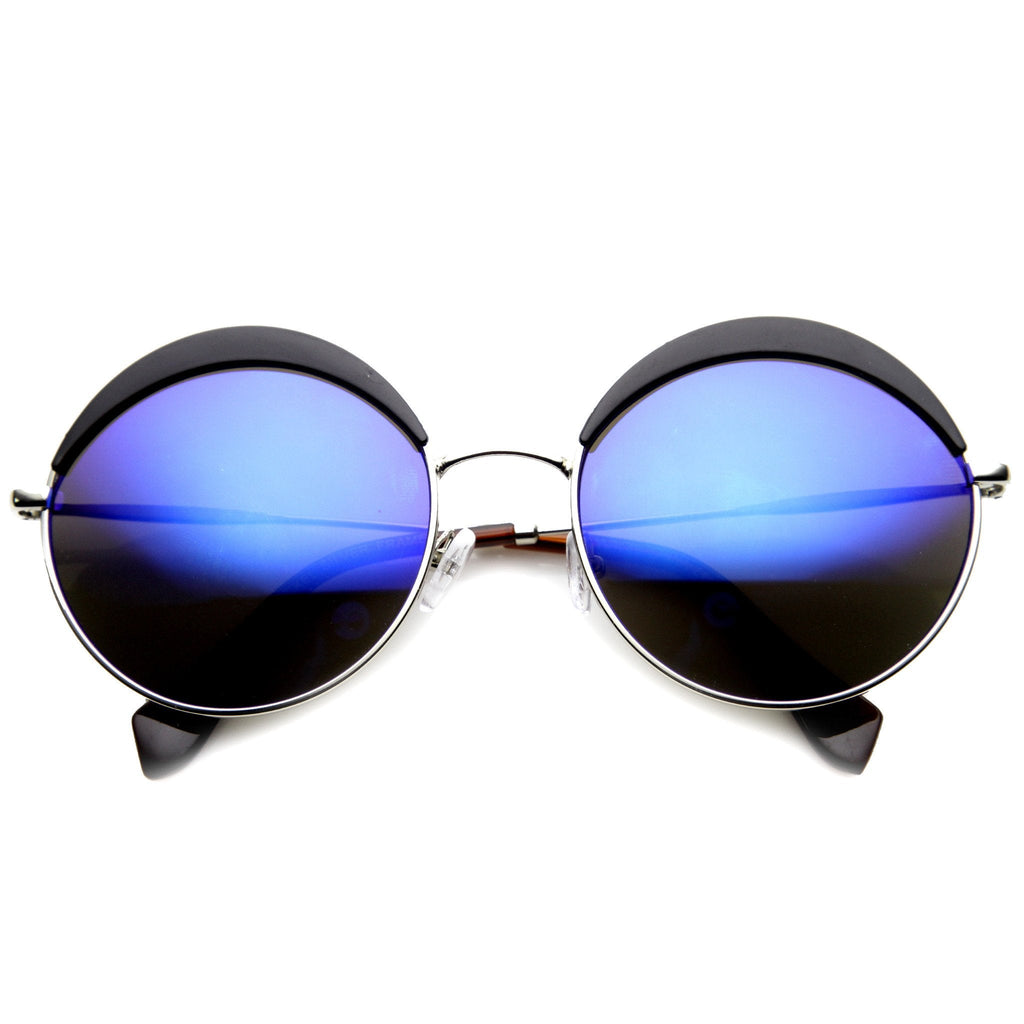 Unique Women's Round Top Brow Fashion Sunglasses 9751