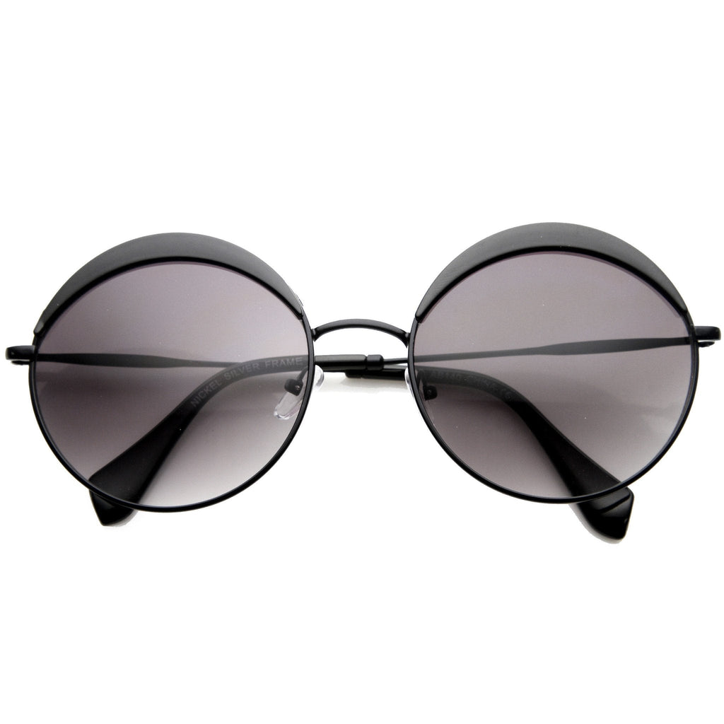 Unique Women's Round Top Brow Fashion Sunglasses 9751