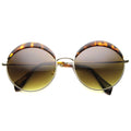 Unique Women's Round Top Brow Fashion Sunglasses 9751