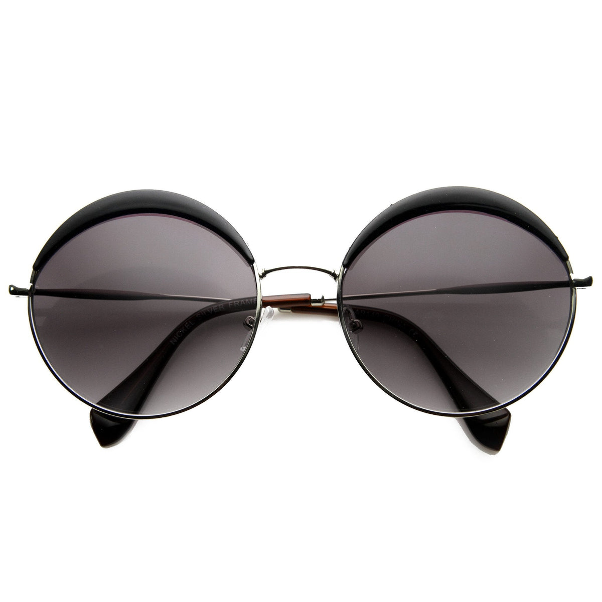 Unique Women's Round Top Brow Fashion Sunglasses 9751