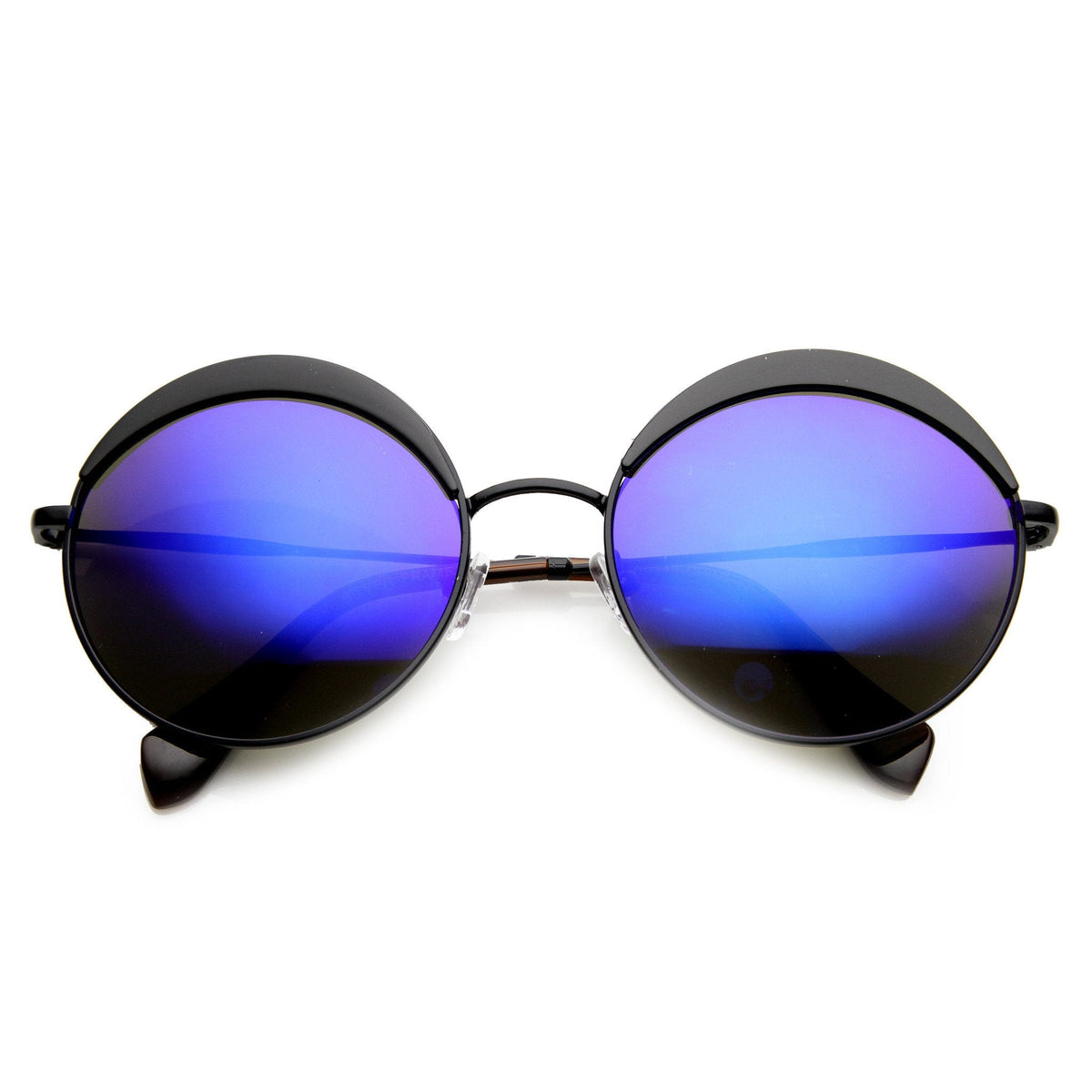Unique Women's Round Top Brow Fashion Sunglasses 9751