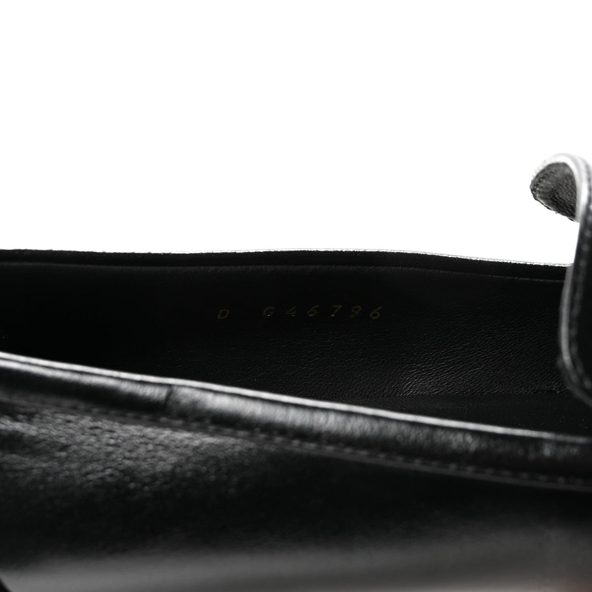 Shiny Calfskin CC Mocassin Loafers 38.5 Black