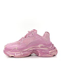Fabric Mesh Distressed Womens Triple S Sneakers 36 Pink