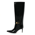 Vitello Marilyn Hacker 70mm Luz Boots 39.5 Black