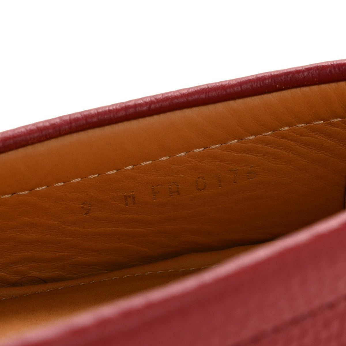 Calfskin Mens Monte Carlo Car Shoe Moccasin Loafers 9 Red