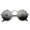 Unique Vintage Steampunk Starburst Pattern Round Sunglasses 9772