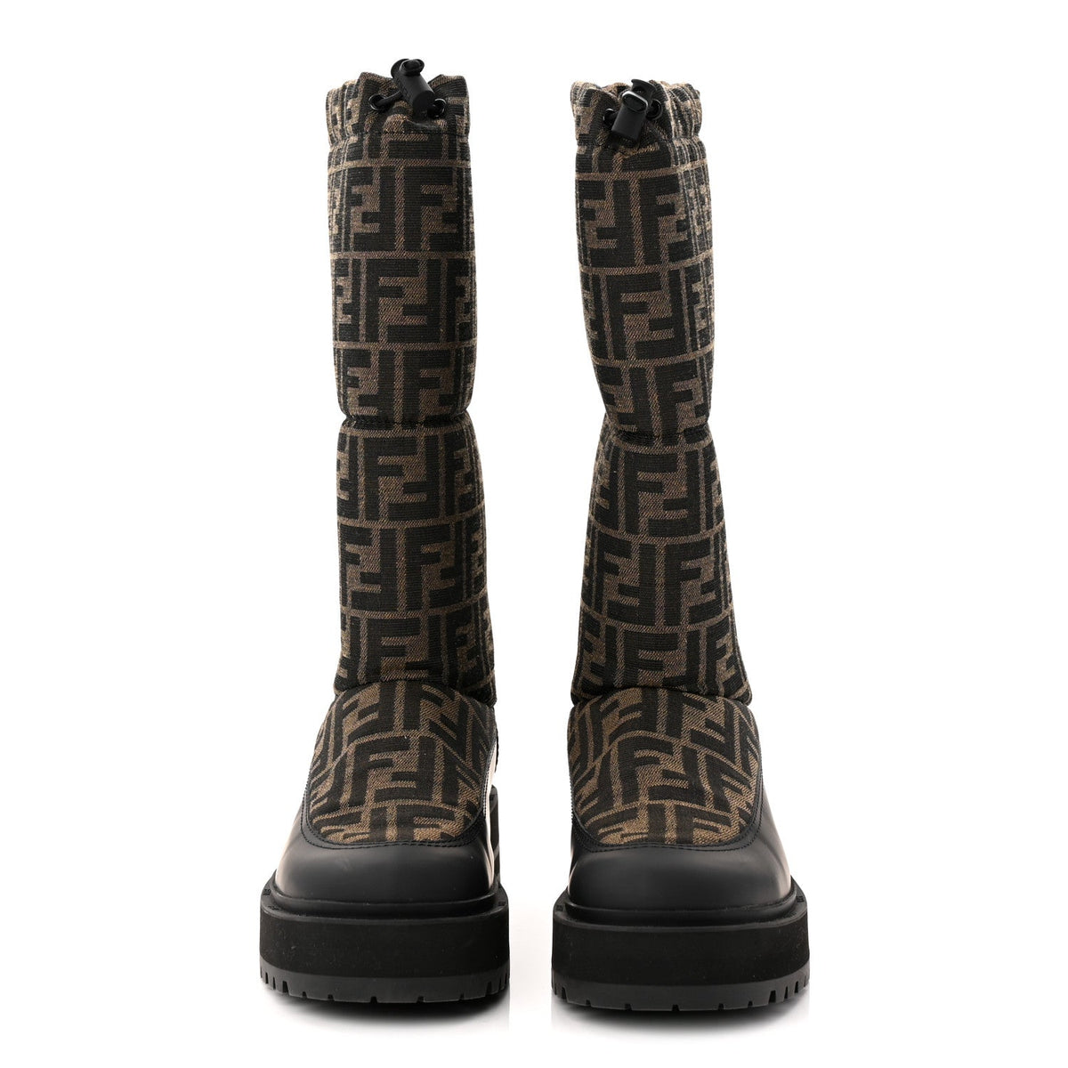 Nylon Jacquard Vitello FF Ski Boots 39 Tobacco Black