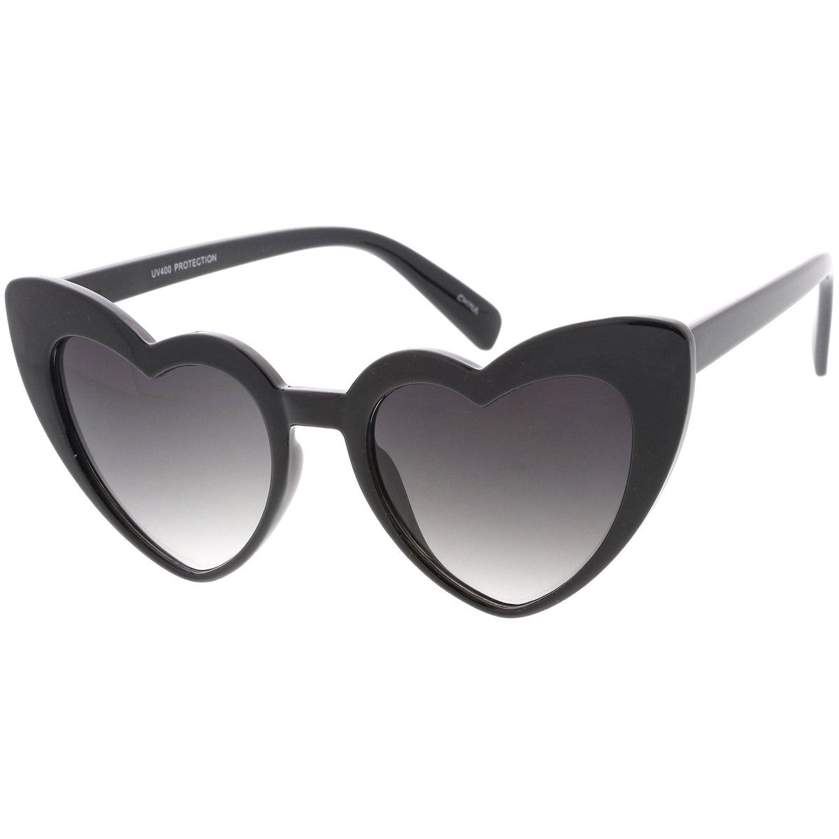 Women's Oversize Flat Lens Heart Shape Cat Eye Sunglasses C759