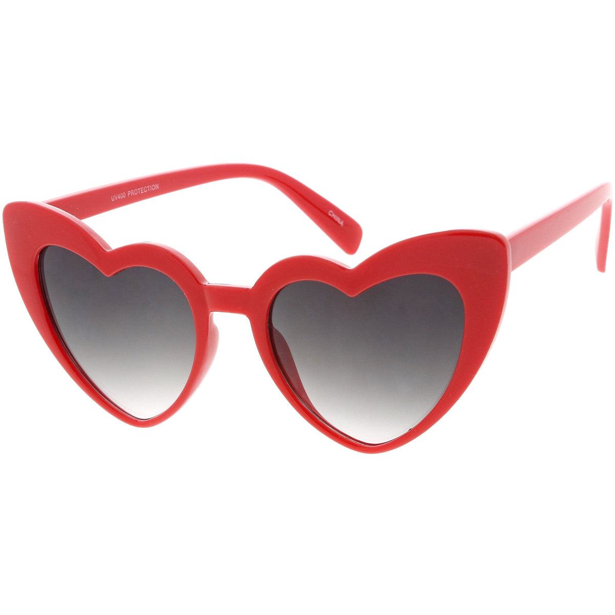 Women's Oversize Flat Lens Heart Shape Cat Eye Sunglasses C759