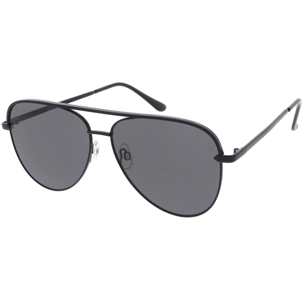 Retro Modern Oversize Flat Lens Aviator Sunglasses C791 54mm