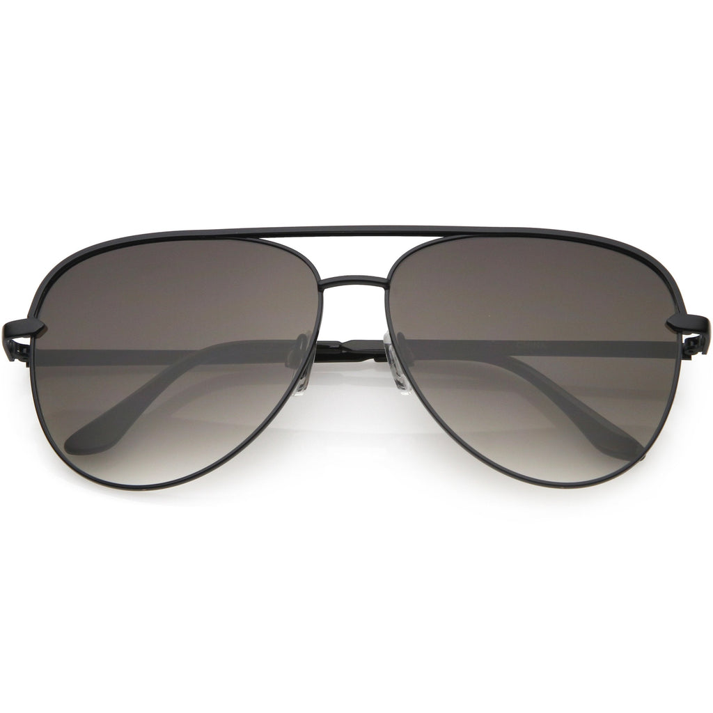 Retro Modern Oversize Flat Lens Aviator Sunglasses C791 54mm