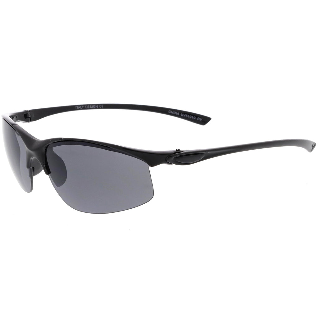 Men's Lightweight Half Frame Active Sports Wrap Around Sunglasses C788
