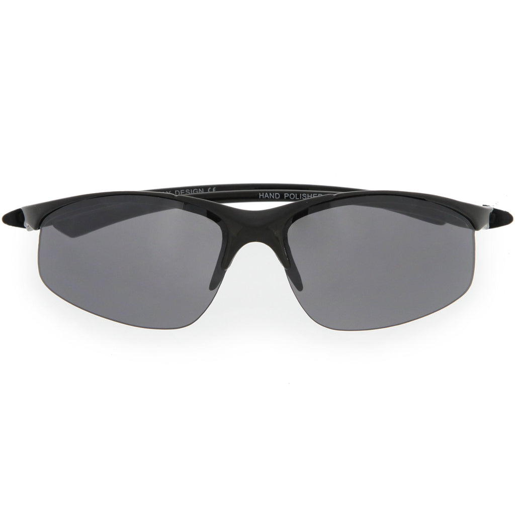 Men's Lightweight Half Frame Active Sports Wrap Around Sunglasses C788