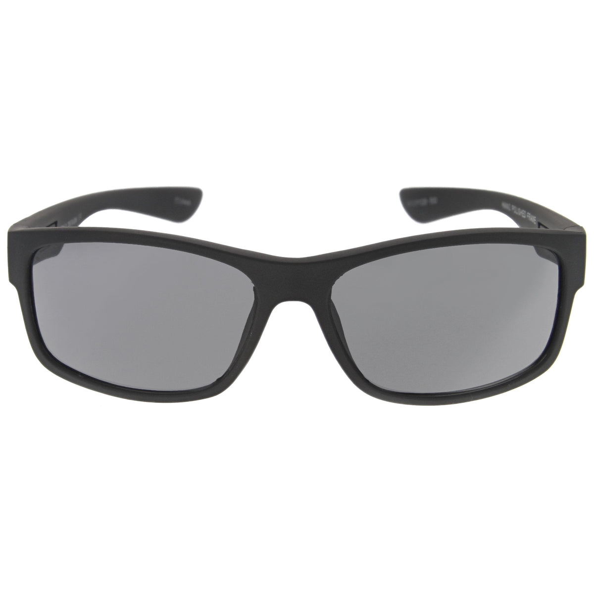 Men's Rubberized Matte Shark Fin Temple Sport Sunglasses A419